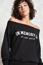 Forever21 Off-the-shoulder Graphic Sweater