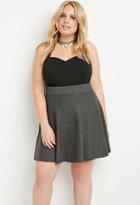 Forever21 Plus Heathered Sweater Skater Skirt