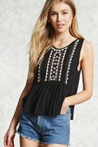 Forever21 Cross-stitch Embroidered Top