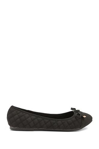 Forever21 Quilted Faux Suede Flats