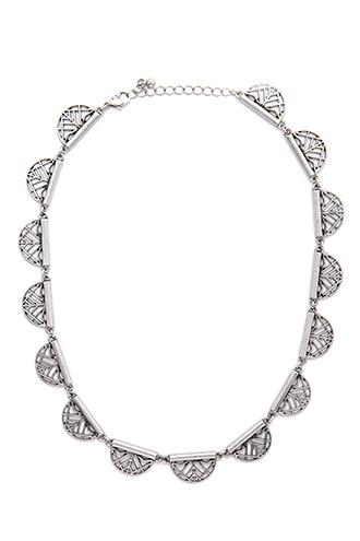 Forever21 Geo-cutout Etched Necklace