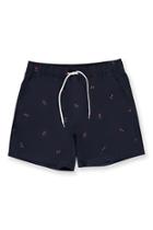 Forever21 Rose Print Swim Trunks