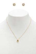 Forever21 Knotted Pendant Necklace & Earring Set