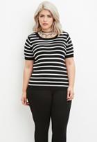 Forever21 Plus Women's  Plus Size Striped Sweater