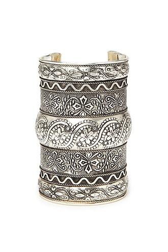 Forever21 Etched Floral Cuff