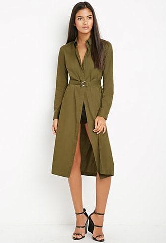 Forever21 Contemporary D-ring Belt Shirt Dress