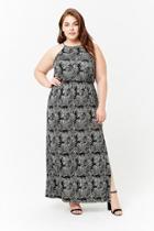 Forever21 Plus Size Foliage Print Maxi Dress