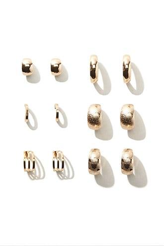 Forever21 Mini Cutout Hoop Earring Set