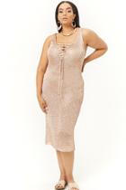 Forever21 Plus Size Sheer Metallic Swim Cover-up