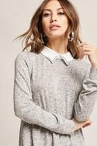 Forever21 Collared Sweater-knit Top