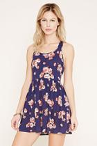 Forever21 Women's  Floral Knotted-back Dress