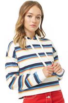 Forever21 Striped French Terry Hoodie