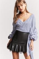 Forever21 Drop-waist Lace Trim Mini Skirt