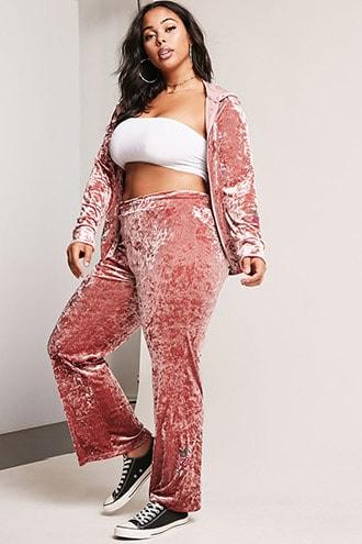 Forever21 Love 8 Floral Velvet Pants