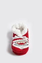 Forever21 Santa Embroidered Slipper Socks