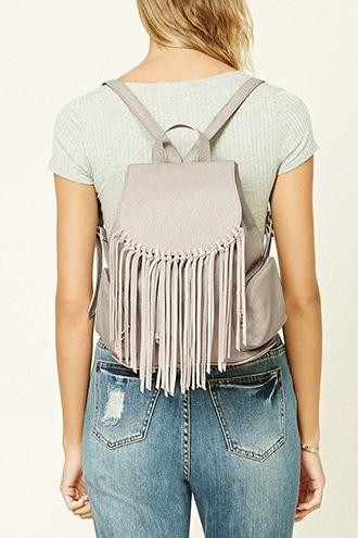 Forever21 Faux Leather Fringe Backpack