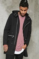 21 Men Men's  Hooded Zip-up Cargo Jacket