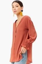 Forever21 Ruffle Cuff Blouse