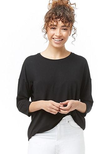 Forever21 Boxy Crew Neck Top