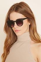 Forever21 Black & Grey Matte Round Sunglasses