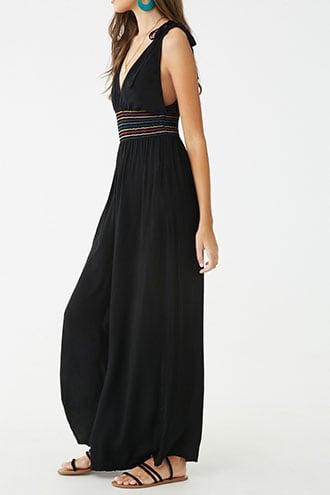 Forever21 Smocked-waist Palazzo Jumpsuit