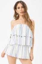 Forever21 Surf Gypsy Striped Romper