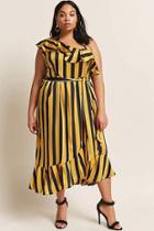 Forever21 Plus Size Stripe One-shoulder Dress