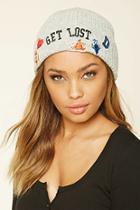 Forever21 Women's  Pixar Get Lost Graphic Beanie