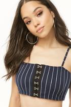 Forever21 Motel Pinstriped Crop Cami