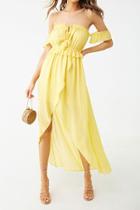 Forever21 Off-the-shoulder High-low Maxi Dress