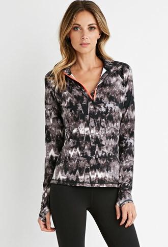 Forever21 Abstract Print Athletic Pullover