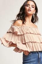 Forever21 Tiered Ruffle Off-the-shoulder Top