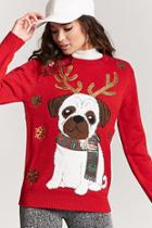 Forever21 Reindeer Dog Holiday Sweater