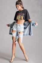 Forever21 Metallic Trim Lucite Ankle Boot