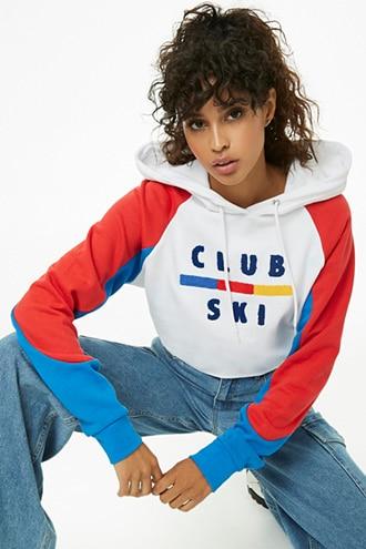 Forever21 Club Ski Colorblocked Hoodie