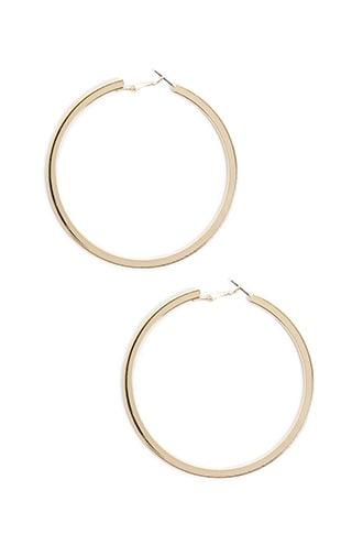 Forever21 Oversized Flat Hoop Earrings