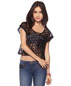 Butterfly Lace Crop Top