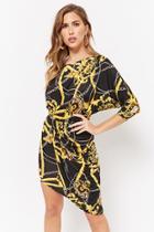 Forever21 Asymmetrical Rope Print Dress