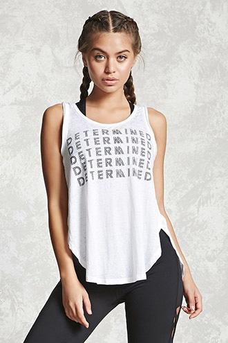 Forever21 Active Vented Graphic Tank Top