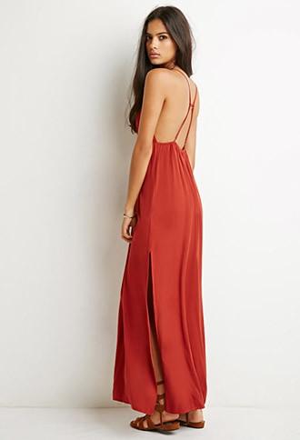 Forever21 Caged Side-slit Maxi Dress