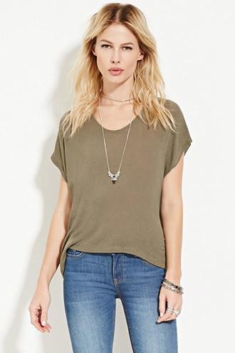 Forever21 Women's  Semi-sheer Dolman Top