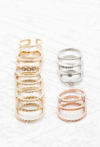 Forever21 Mixed Band Midi Ring Set