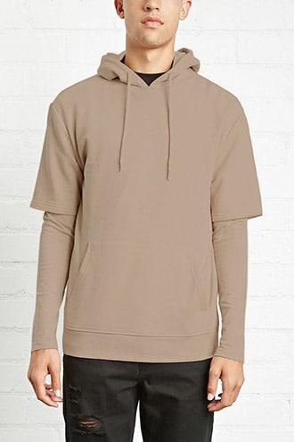 Forever21 Layered-sleeve Hoodie