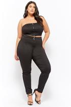 Forever21 Plus Size Pull-ring Pinstriped Pants