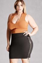 Forever21 Plus Size Lace-up Skirt