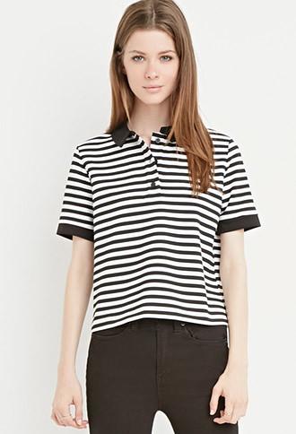 Forever21 Classic Striped Polo