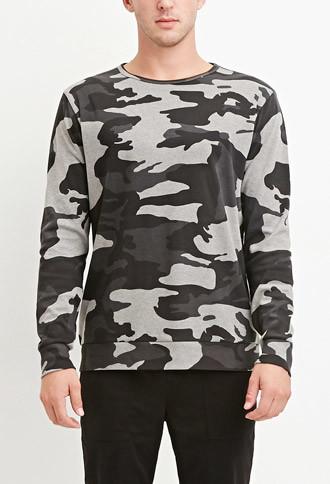 21 Men Cotton-blend Camo Tee