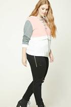 Forever21 Plus Women's  Plus Size Colorblock Hoodie