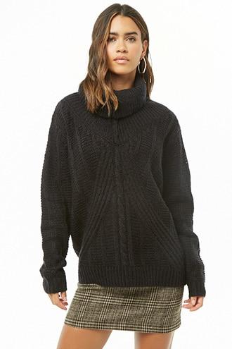 Forever21 Ribbed Foldover Turtleneck Sweater