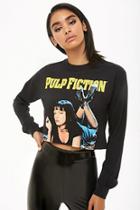 Forever21 Pulp Fiction Raw-cut Hem Graphic Top